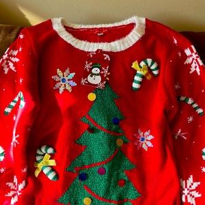 Decorated Christmas sweater Dress ! Perfect for the Holidays!🎄